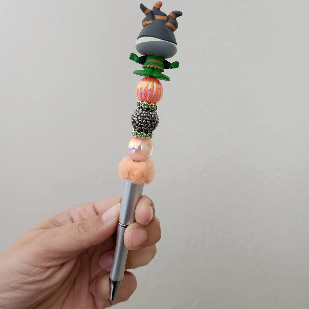 Disney Doorables Harlequin Demon Nightmare Before Christmas Beaded Black Ink Pen